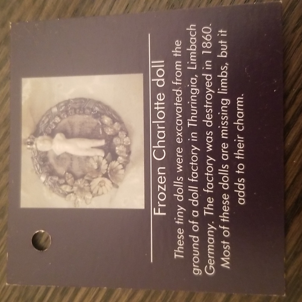 Frozen Charlotte clay necklace - Picture 2 of 3